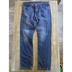 Levi's 511 Jeans‎ Mens 33x32 Blue Denim Cotton Straight Workwear Mid Wash Blue